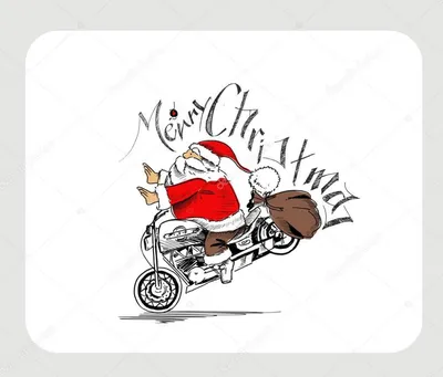 Дед Мороз на мотоцикле с Рождеством! Рождество Backgroun — стоковая  иллюстрация | Merry christmas card greetings, Greeting card design, Card  design