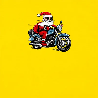 Купити Дед Мороз байкер на мотоцикле, новогодня | Skrynya.ua