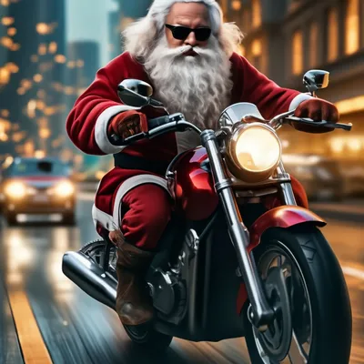 Статуэтка \"Дед Мороз на мотоцикле\" купить за 174 рублей - Podarki-Market