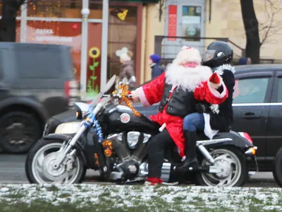 Формовая игрушка Дед Мороз на мотоцикле, Арт.А124 — купить по выгодной цене  в интернет-магазине Колорлон