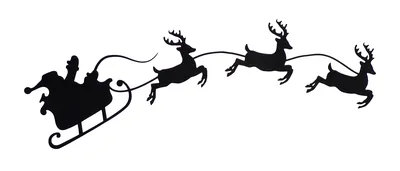 Раскраска «Дед Мороз и олени»