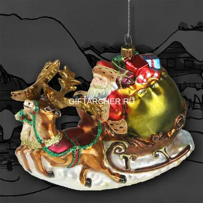 Олени и Дед мороз в санях из пенопласта. 1000х330 мм (ID#112327529), цена:  38 руб., купить на Deal.by