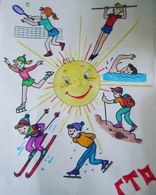 Детские рисунки про спорт легкие (45 фото) » рисунки для срисовки на  Газ-квас.ком