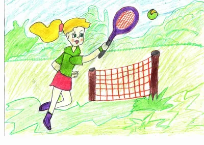 Детский рисунок на тему спорт - 61 фото