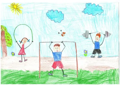 Рисунки на спортивную тему для детей - 47 фото