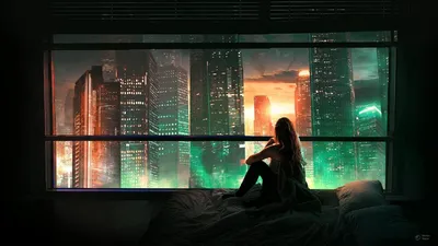 Девушка сидит на подоконнике и смотрит в окно Стоковое Фото - изображение  насчитывающей сновидение, персона: 198240602