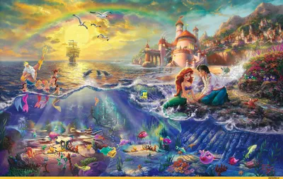 Русалочка (The Little Mermaid) :: Disney :: красивые картинки :: хайрез ::  Thomas Kinkade :: обои для рабочего стола :: art (арт) / картинки, гифки,  прикольные комиксы, интересные статьи по теме.