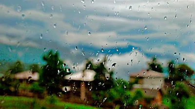 Скачать обои дождь, стекло, капли дождя, окно на рабочий стол из раздела  картинок Необычные
