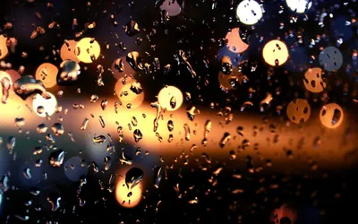 Обои на которых показан город, ночь и дождь - обои на рабочий стол