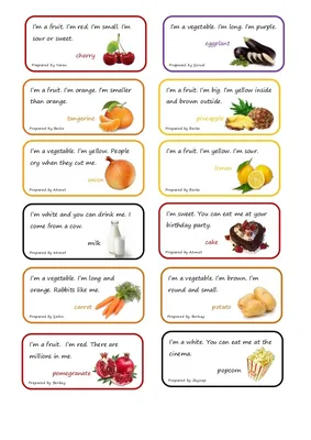 60 Бесплатных Картинок Еда для Обучения на Английском | PDF