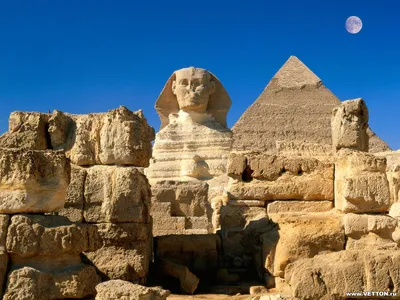 Обои для рабочего стола Египет Пирамида Города Известные строения