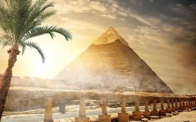 Обои пирамиды, египет, солнце картинки на рабочий стол, фото скачать  бесплатно