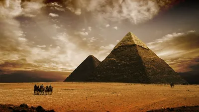 Скачать обои статуя, облака, Египет, Абу-Симбел, небо, скала, храм, раздел  пейзажи в разрешении 1024x1024