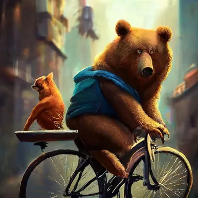 Ехали медведи на велосипеде. Иллюстрация от нейросети Шедеврум | Медведь,  Иллюстрации, Кот