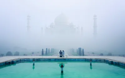 Обои на рабочий стол Мечеть Тадж-Махал, Индия / Taj Mahal, India, обои для рабочего  стола, скачать обои, обои бесплатно