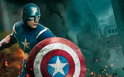 Обои для рабочего стола с щитом Капитан Америка герой 2048x1536