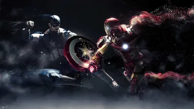 Капитан Америка, Железный человек и Тор готовы сражаться вместе 4K загрузка  обоев