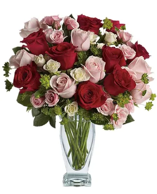 Букет из роз двух цветов - 64 фото