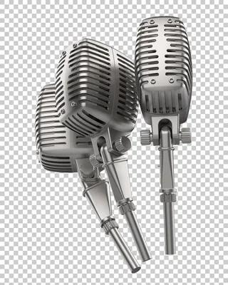 Векторный 3d реалистичный стальной золотой ретро-концертный вокальный  микрофон с иконой подставки крупным планом, изолированный на прозрачном фоне,  шаблон оформления винтажного караоке-металлического микрофона, вид спереди  | Премиум векторы