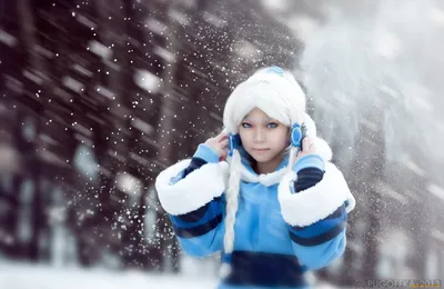 Девушка на фоне зимы,снежинка, …» — создано в Шедевруме