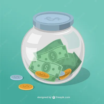 Деньги в стеклянной банке | Премиум Фото
