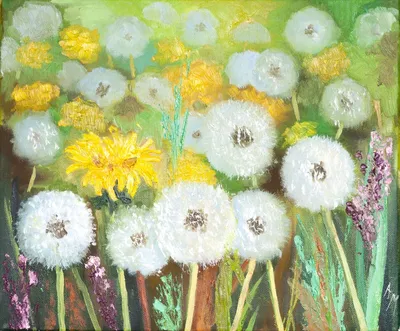 Цветы на лугу» картина Кругловой Светланы маслом на холсте — купить на  ArtNow.ru