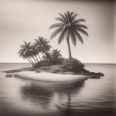 пальма острова иллюстрация вектора. иллюстрации насчитывающей ладонь -  14308418
