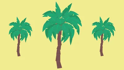 Раскраска Пальма на острове и чайки распечатать или скачать