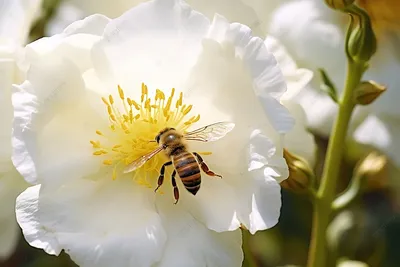 Пчела на цветке - 74 фото