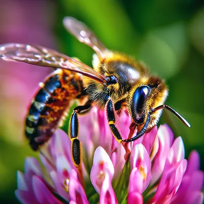 Пчела на цветке стоковое изображение. изображение насчитывающей цветень -  61238709
