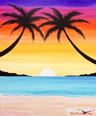Картинка пляжа с пальмами фото