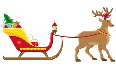 Мультяшный Санта-Клаус в санях с оленями 3D Модель $129 - .fbx .max .obj -  Free3D
