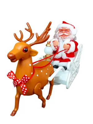 Санта Клаус с мешком подарков летит…» — создано в Шедевруме