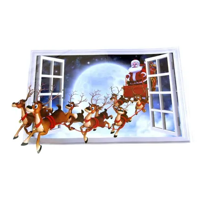 Декоративная подвижная фигурка Санта Клаус в санях с оленем MR1_S040, 18.5  см - купить в Баку. Цена, обзор, отзывы, продажа