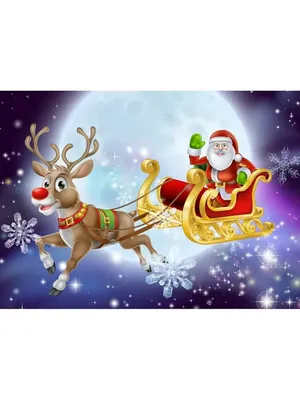 Сантаклаус Едет На Санях С Подарочной Коробкой — стоковые фотографии и  другие картинки Санта Клаус - Санта Клаус, Запряжённые сани, Рождество -  iStock