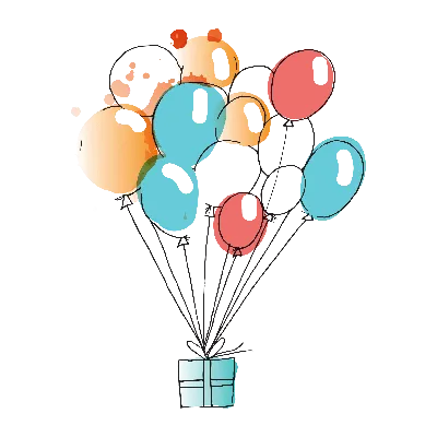Воздушные шары на прозрачном фоне - Воздушные шарики - Картинки PNG -  Галерейка