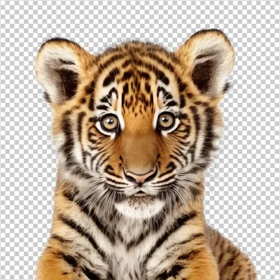 Тигр изолирован на прозрачном фоне | Премиум PSD Файл