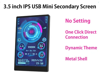 3.5 Inch 320*480 Mini Capacitive Screen IPS Module For Aida64 Chassis USB  Computer Monitor USB LCD Display PC MOD Case - AliExpress