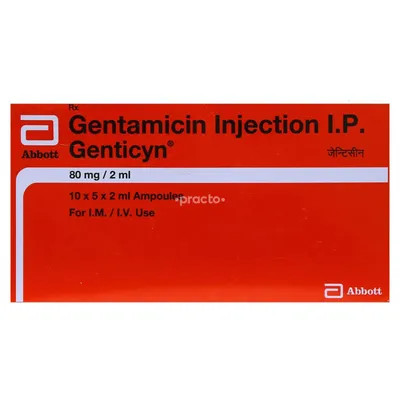 Genticyn 80 MG Injection - Uses, Dosage, Side Effects, Price, Composition |  Practo
