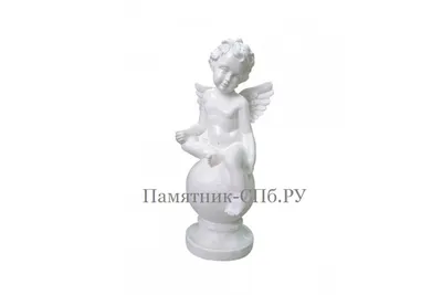 Маленькая недорогая скульптура Ангелочка для детского памятника на могилу