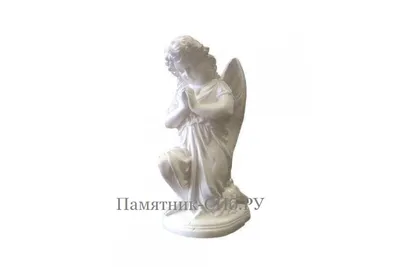 Скульптура ангелочка слева от памятника ребёнку - выбор памятника по  фотографии - Помни Всегда