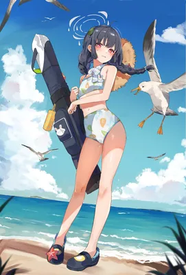 Wallpaper anim, beach, sea, section Anime, size 1920х1080 full HD -  download free image on desktop and phone