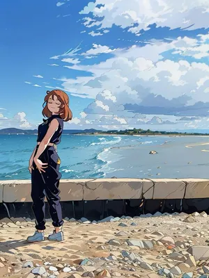 Муза в стиле аниме, на пляже - Винкс - YouLoveIt.ru