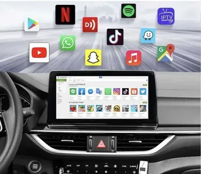 Купить Hippcron Автомобильный плеер Монитор CarPlay Android Авто  Мультимедийный плеер 7-дюймовый портативный сенсорный экран Встроенные  динамики | Joom