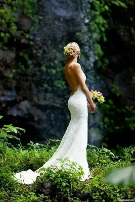 Девушка, #Спиной, #Блондинка, #Платье, #аватары, #картинки, … | Свадебное  платье с вырезом на спине, Свадебные платья с открытой спиной, Свадебное  платье принцессы