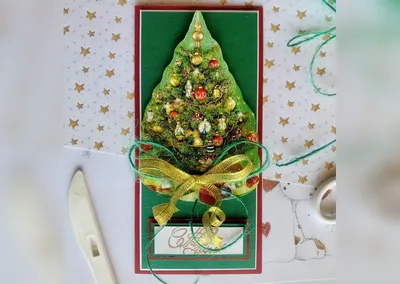 Рождественская открытка \"Врывайся в Новый Год\" - Кошык Кветак