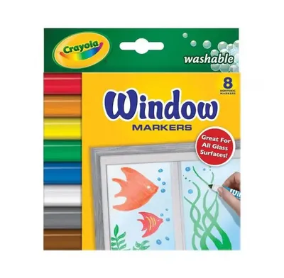 Crayola 58-8165 8 смываемых маркеров для рисования на стекле купить в  Симферополе, доставка по Крыму