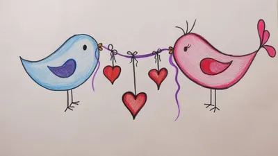 Просто рисуем милого Зайчика с Сердечком. Рисунки для срисовки на день  Влюбленных. #403 - YouTube