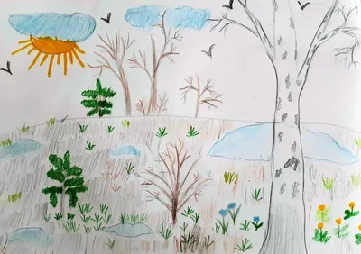 Рисунки на тему Весна для детей (60 картинок) | Zamanilka