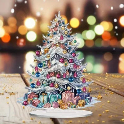 Рождественская елка «сделай сам», мини-елки, светодиодное украшение,  размещенное на рабочем столе, домашний декор, рождественский кукольный  домик, Декор, детские подарки | AliExpress